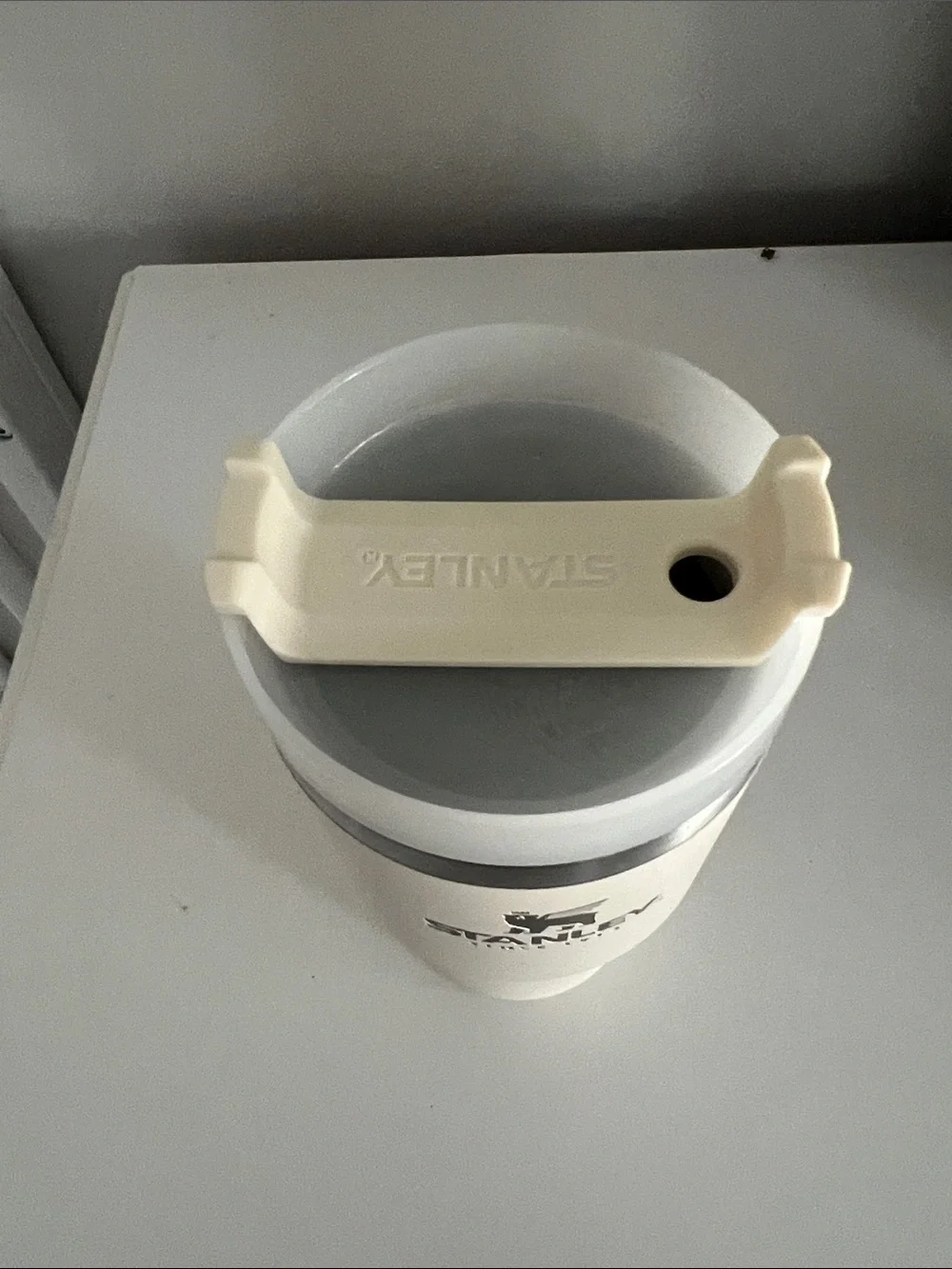 Stanley Ivory Travel Tumbler with Silver Band